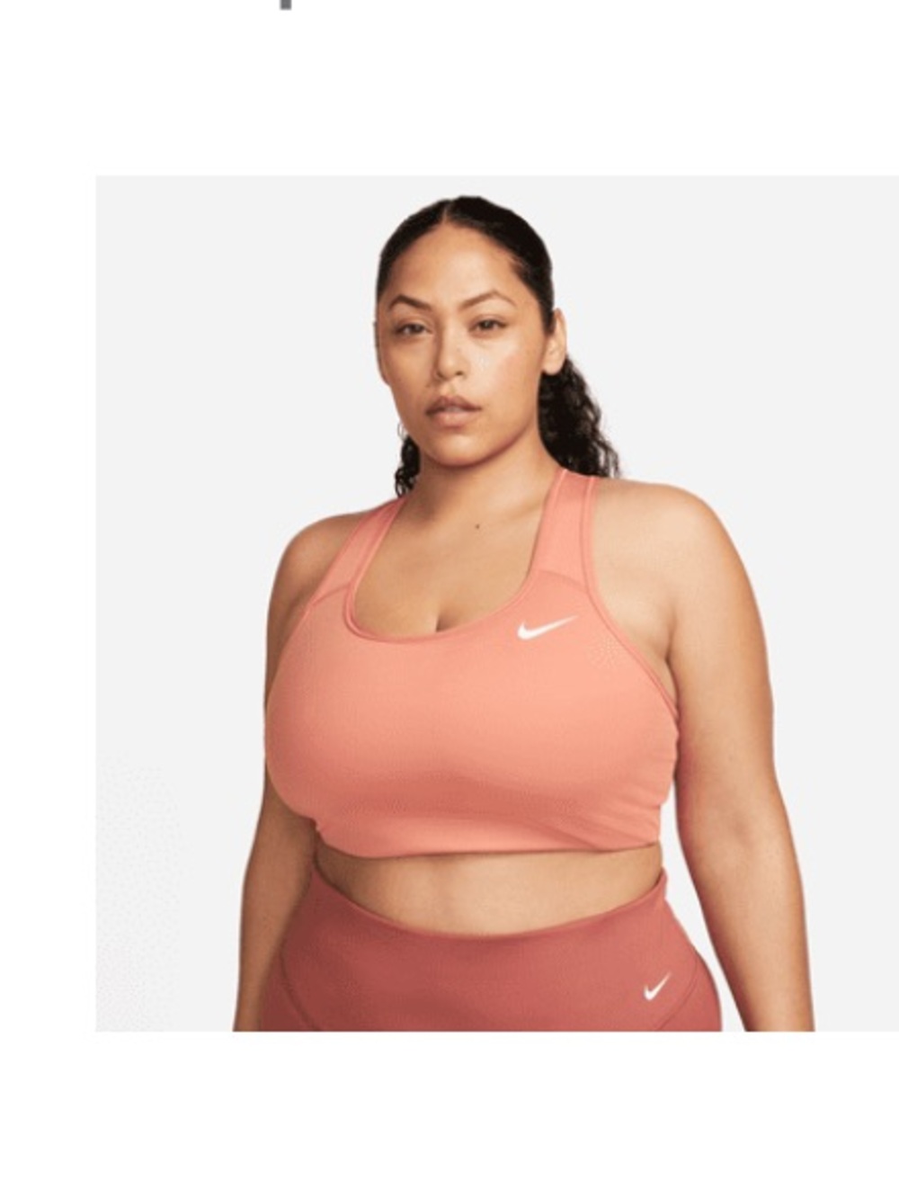 🖤Nike🖤Medium support, Non-Padded Sports Bra with White Swoosh, 1X